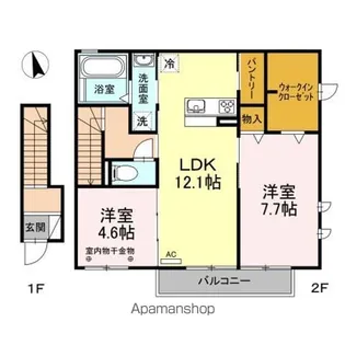 MAISON DE L’ANGE(メゾンドゥランジュ)【2階】の間取り