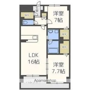 ラ・シルフィード博多駅南【6階】の間取り