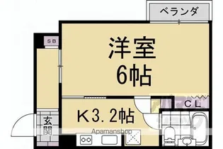 シャトー誠和【402号室】の間取り