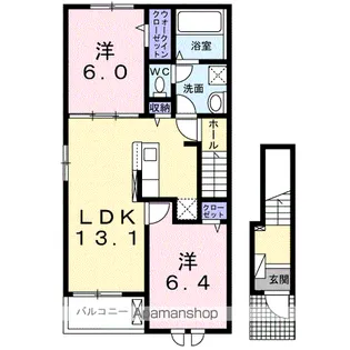 シェル クレール Ⅰ【2階】の間取り