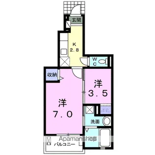 M&T沖野【1階】の間取り