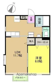 グリーンウッド【203号室】の間取り