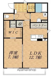 LA JOIE【107号室】の間取り