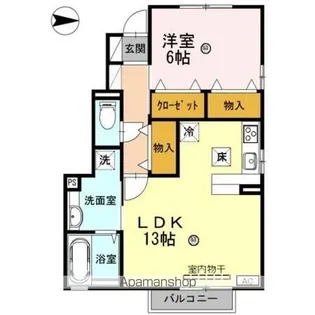 ブルーメ渕町【1階】の間取り