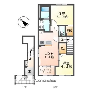 グランノアール青葉【2階】の間取り