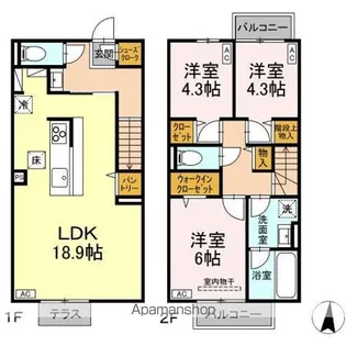 メゾン・ド・シーマ GLEE【106号室】の間取り