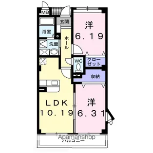 ヴェルデ欅【2階】の間取り