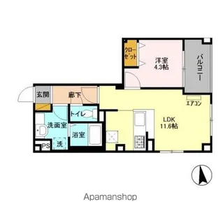コンフォーティア【1階】の間取り