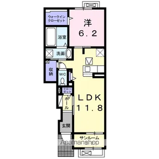 アルテシモ・ガンビーノ【1階】の間取り