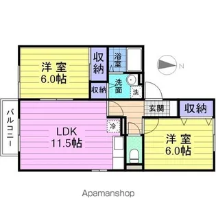 ロイヤルビレッジYS Ⅲ【1階】の間取り