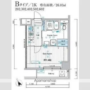MAXIV ALIVE堀切菖蒲園【2階】の間取り