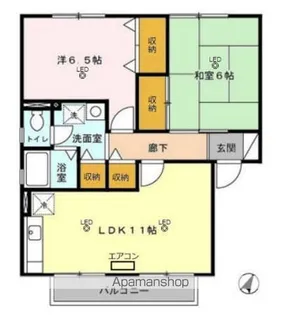 パークアゼリア AB【2階】の間取り