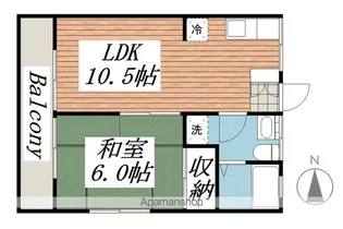 コーポ柳【2階】の間取り