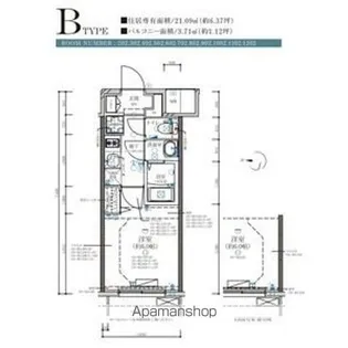 ディアレイシャス名古屋大須通【12階】の間取り