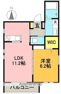 エスポワール下北沢【201号室】の間取り