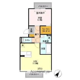 シャトレー明神【2階】の間取り