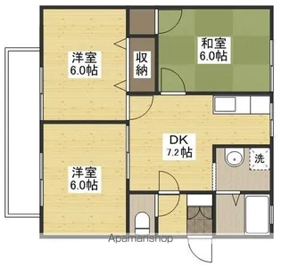 ビューテラス渡辺【1階】の間取り