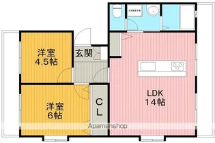 隆豊ハイツ【2階】の間取り