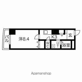 クラウザン徳川【3階】の間取り