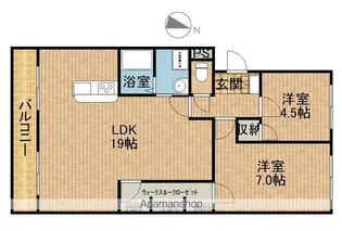 フローラ蜆塚Ⅱ【1階】の間取り