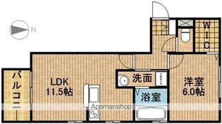 アルモニアⅡ【2階】の間取り