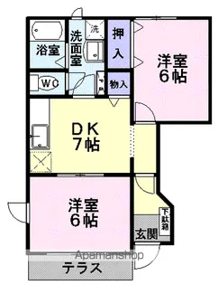 アスペンベールC【1階】の間取り