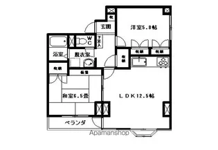 グランドール司【706号室】の間取り
