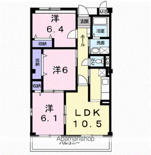 グランヒルⅡ【2階】の間取り