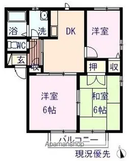 レガシーA【202号室】の間取り