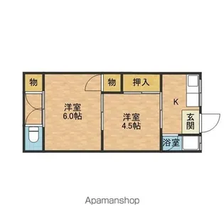 千里丘山口ハイツ【2階】の間取り