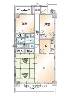 アルファステイツ旭駅前【4階】の間取り