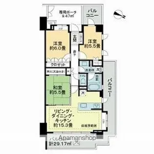 ライオンズ志村坂上レジデンス【3階】の間取り