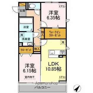 サンクレールAB A【2階】の間取り