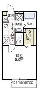 アルエット矢部【101号室号室】の間取り
