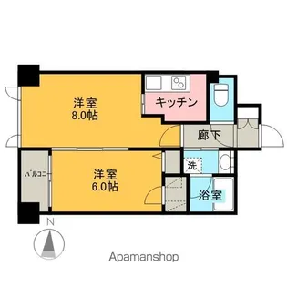 グランビュー晩翠通【4階】の間取り