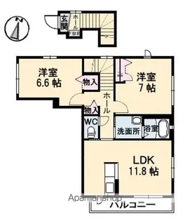 マグノリアB【2階】の間取り