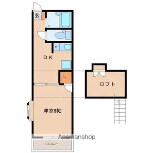 パレス吉村【107号室】の間取り