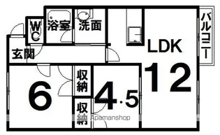 クレアコート【304号室】の間取り