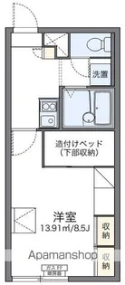 レオパレス金堀14【103号室】の間取り