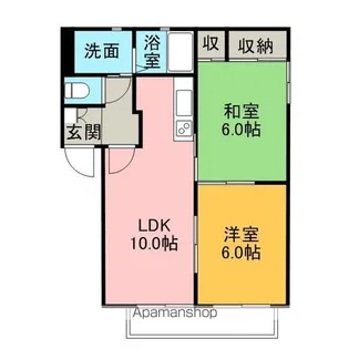 カーサ中奥【1階】の間取り