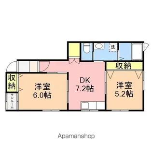 ハイツDAI【102号室】の間取り
