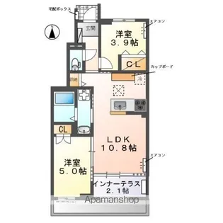 ウェストビレッヂⅡ【1階】の間取り