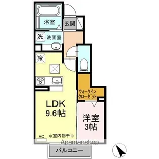 グランフィールド アスカ【1階】の間取り