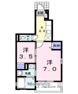 ジャン ノーブル I【1階】の間取り