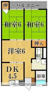 上牧グリーンハイツ【2階】の間取り