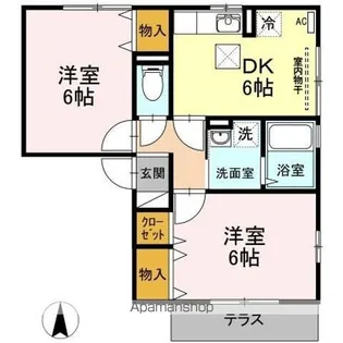 ピアドール【1階】の間取り