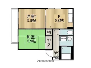 グリーンハウス(積水)【B201号室】の間取り