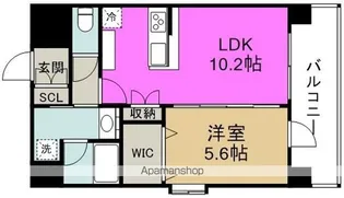 スプランディッド梅田WEST【7階】の間取り