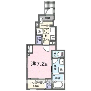 エスペランサ 俊【103号室】の間取り