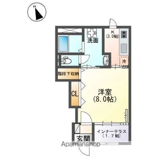 仮)取手市米ノ井アパートA棟【1階】の間取り